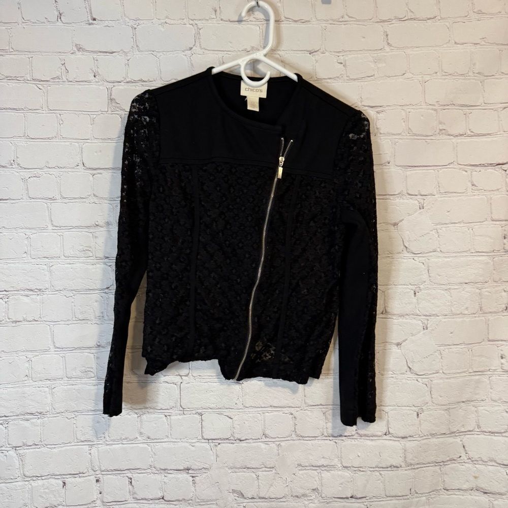 Chico's Black Lace Jacket